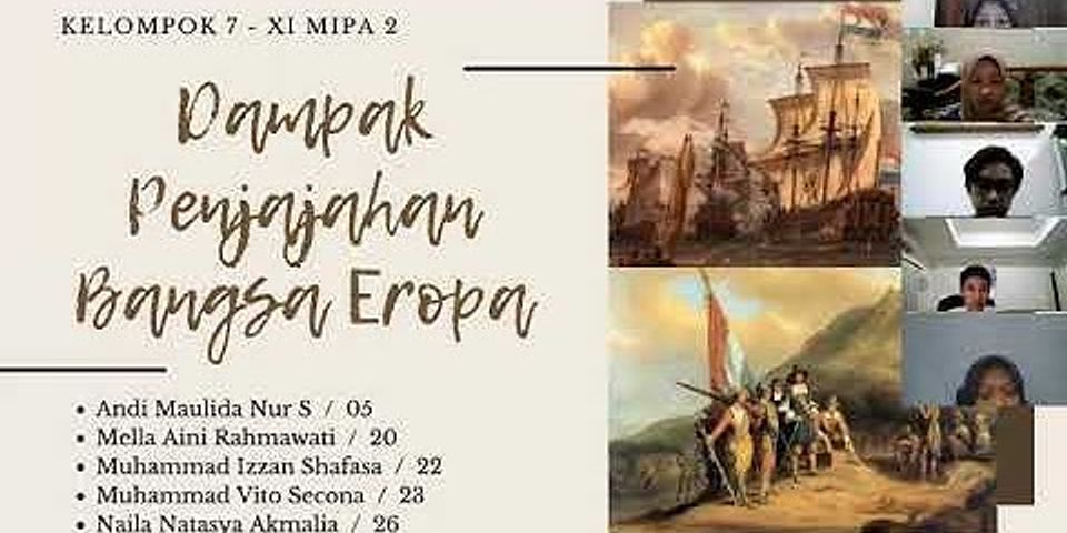 Apakah dampak penjelajahan Eropa bagi bangsa Indonesia?