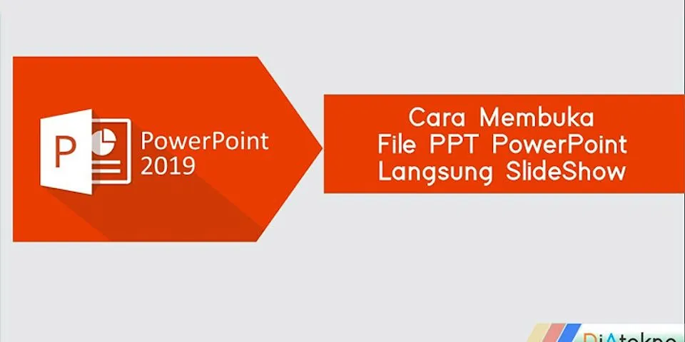 Apakah jenis file Microsoft PowerPoint yang bisa dibuka langsung untuk presentasi tanpa harus membuka program PowerPoint?