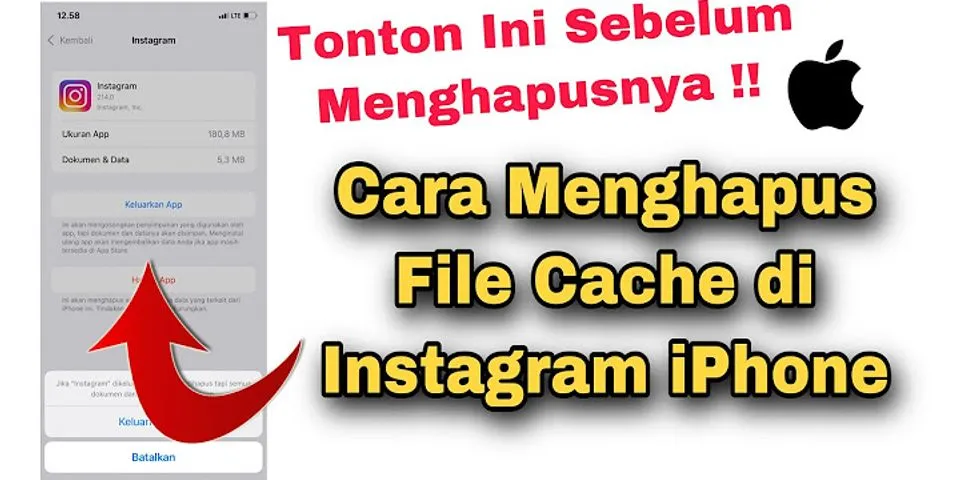 Bagaimana cara menghapus cache instagram di iPhone?