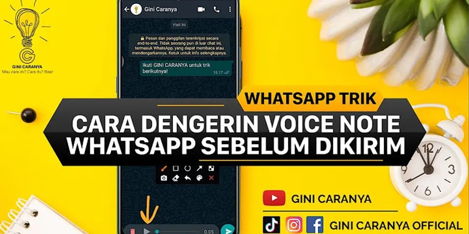 Cara menghapus Voice note WhatsApp di iPhone