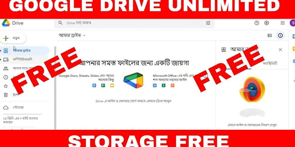 Google Drive Unlimited email sendiri