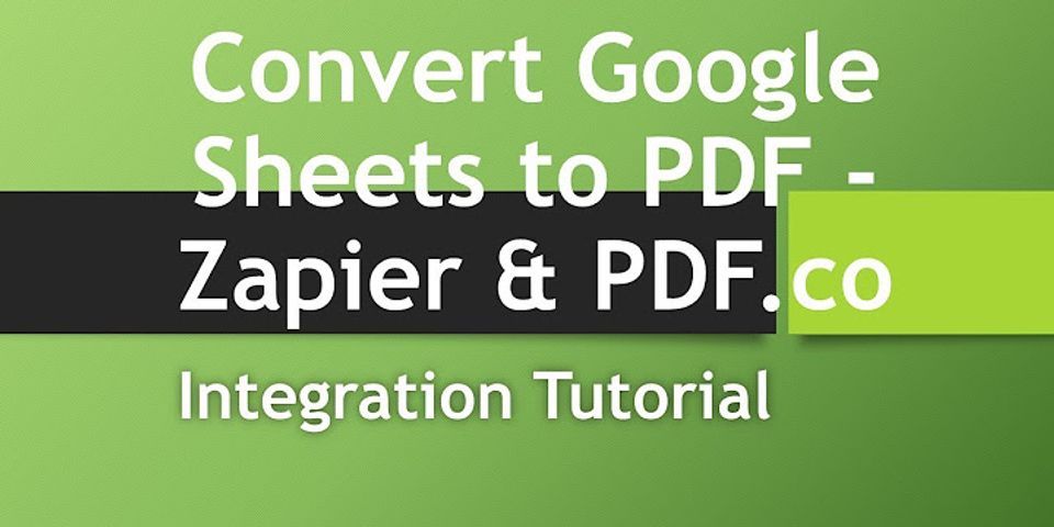 How do I convert Google Sheets to PDF?