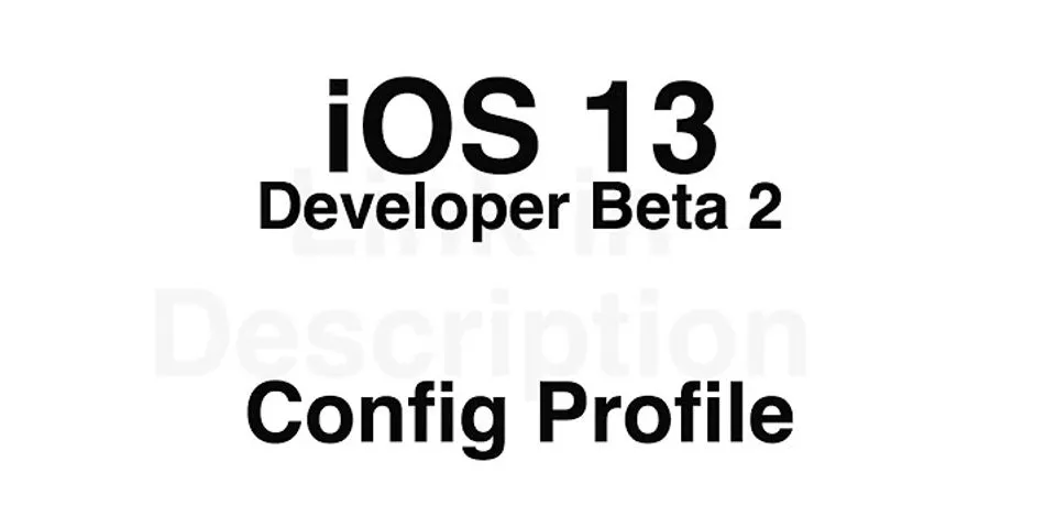 How do you create an iOS 13 profile?
