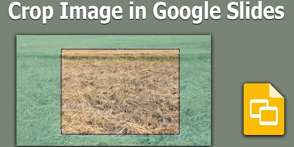 How to crop around an image in Google Slides