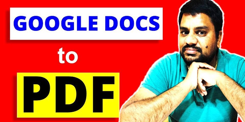 How to save Google Docs as PDF